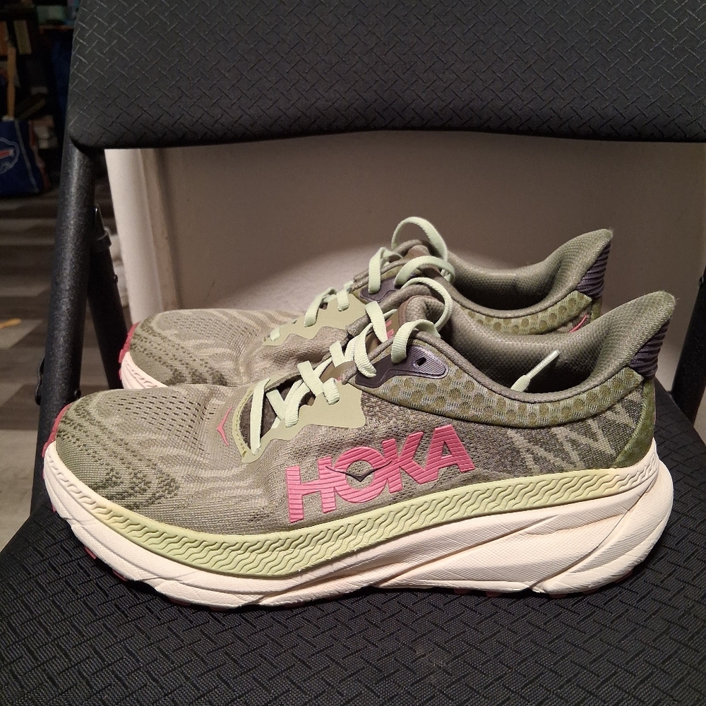 Hoka Women's Sneakers - Olive and Pink